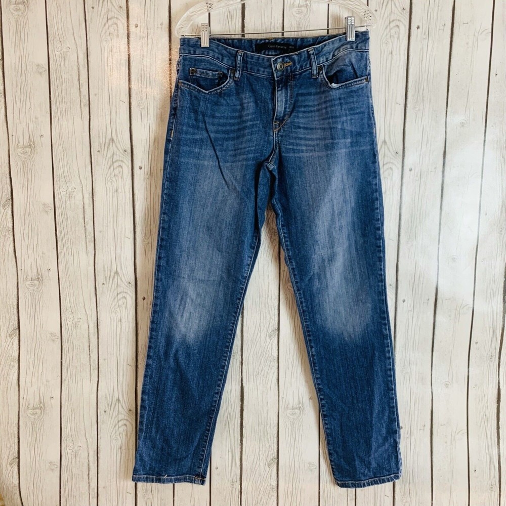 Womens Calvin Klein Boyfriend Medium Wash Denim Blue Jeans Size 30 10